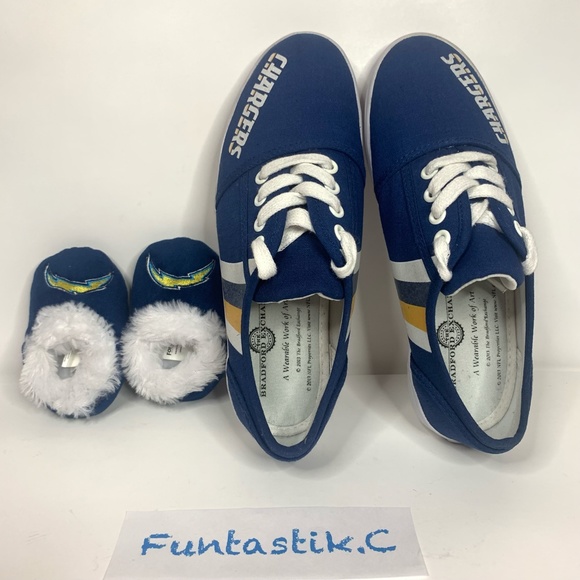 Chargers The Bradford Exchange NFL Womens Sz 6.5 & Mini Collectible shoes BUNDLE - Picture 11 of 16